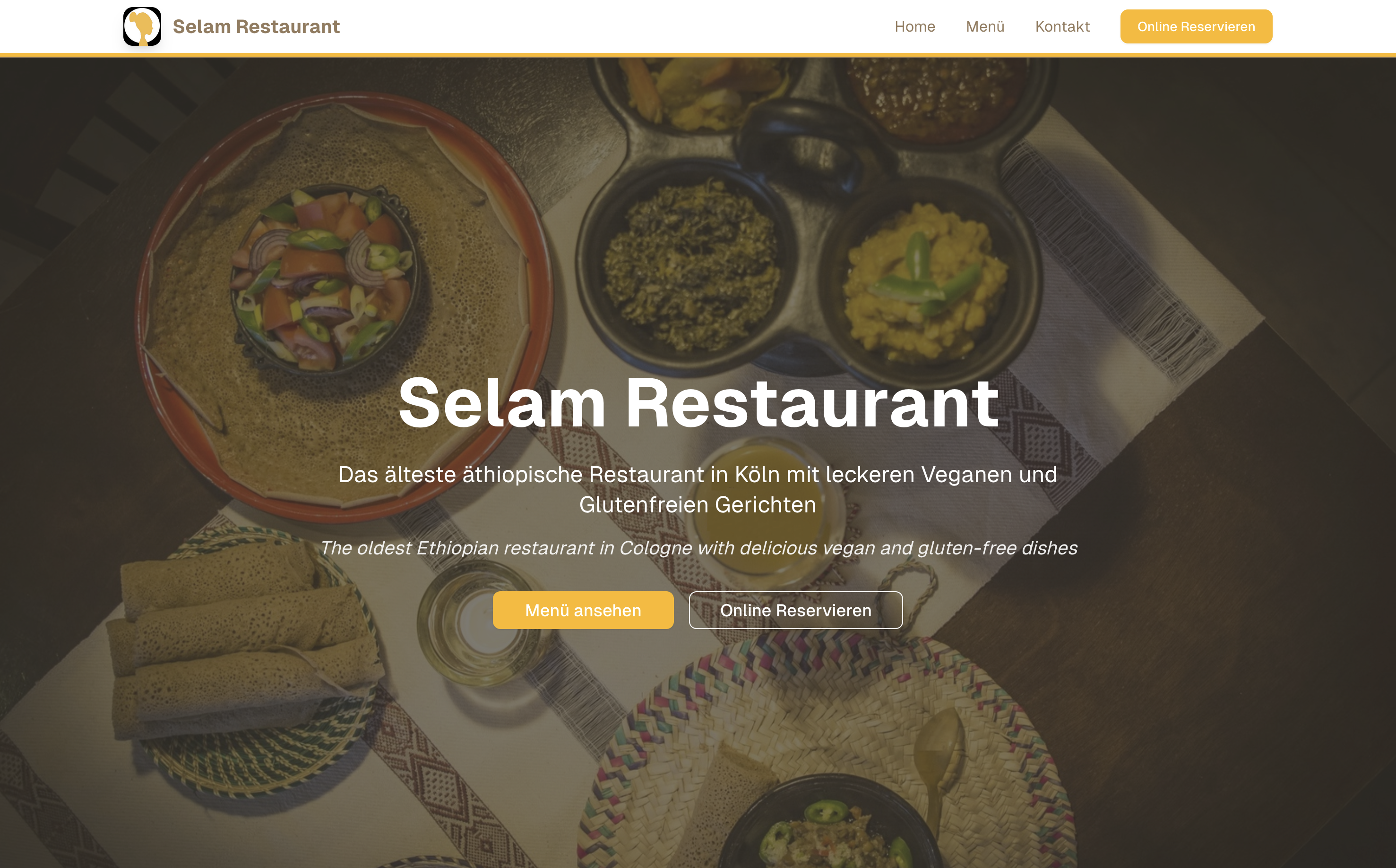 Selam Restaurant Website